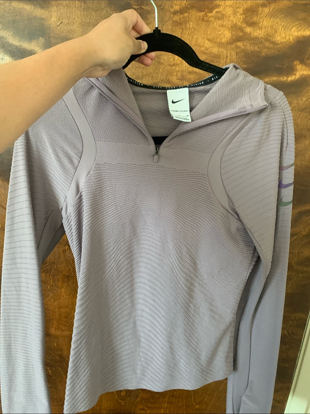 Nike Light Lavender Quarter-Zip Athletic Top